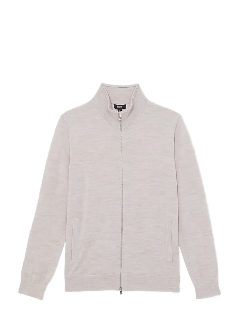 Reiss - HAMPSHIRE - fullzip strik - wicker brown melange - 1