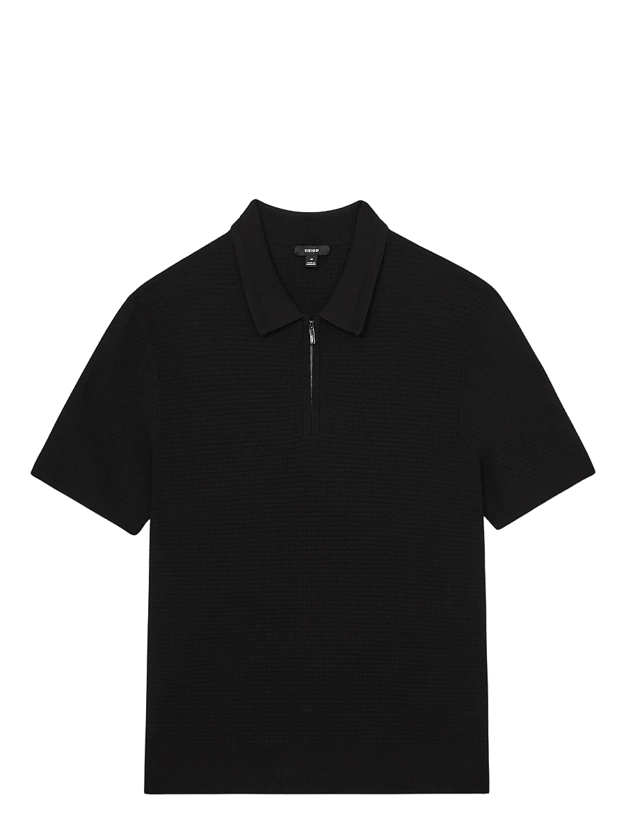 Reiss - REGIS - kortærmede poloer - black - 1