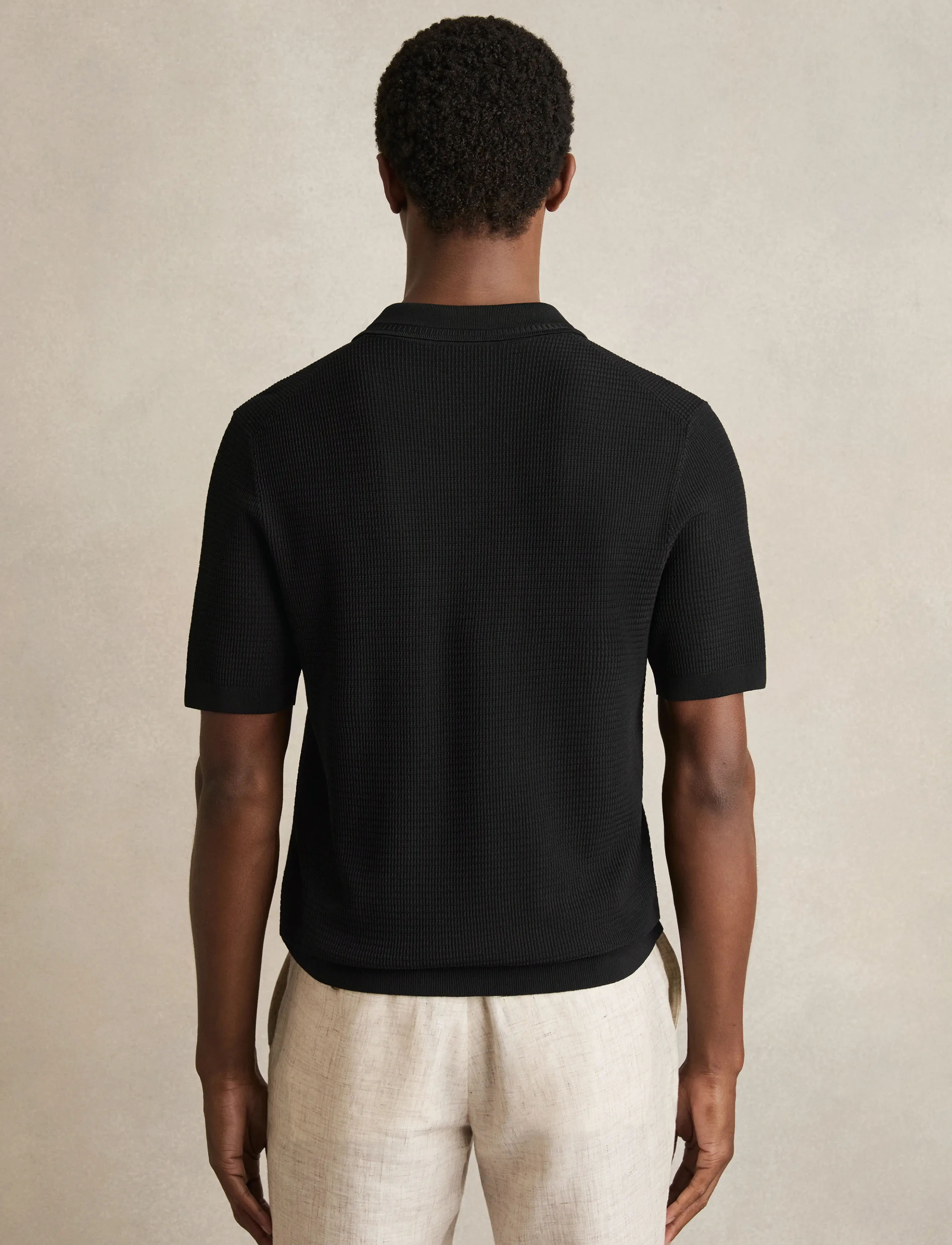 Reiss - REGIS - kortærmede poloer - black - 2