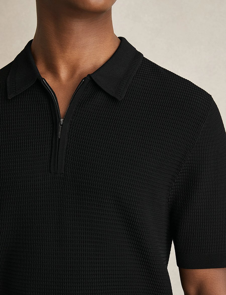 Reiss - REGIS - kortærmede poloer - black - 3