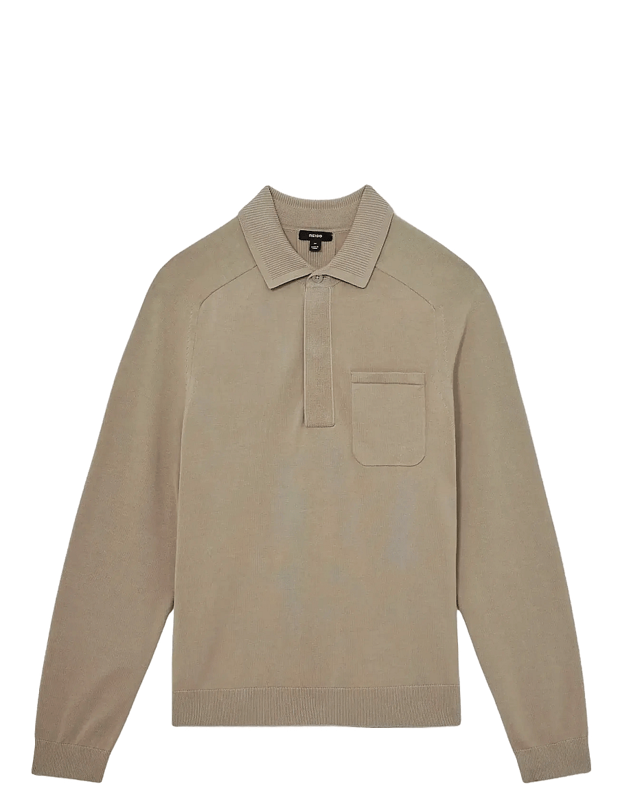 Reiss - CLINTON - pikkade varrukatega kootud polosärgid - light sage green - 1