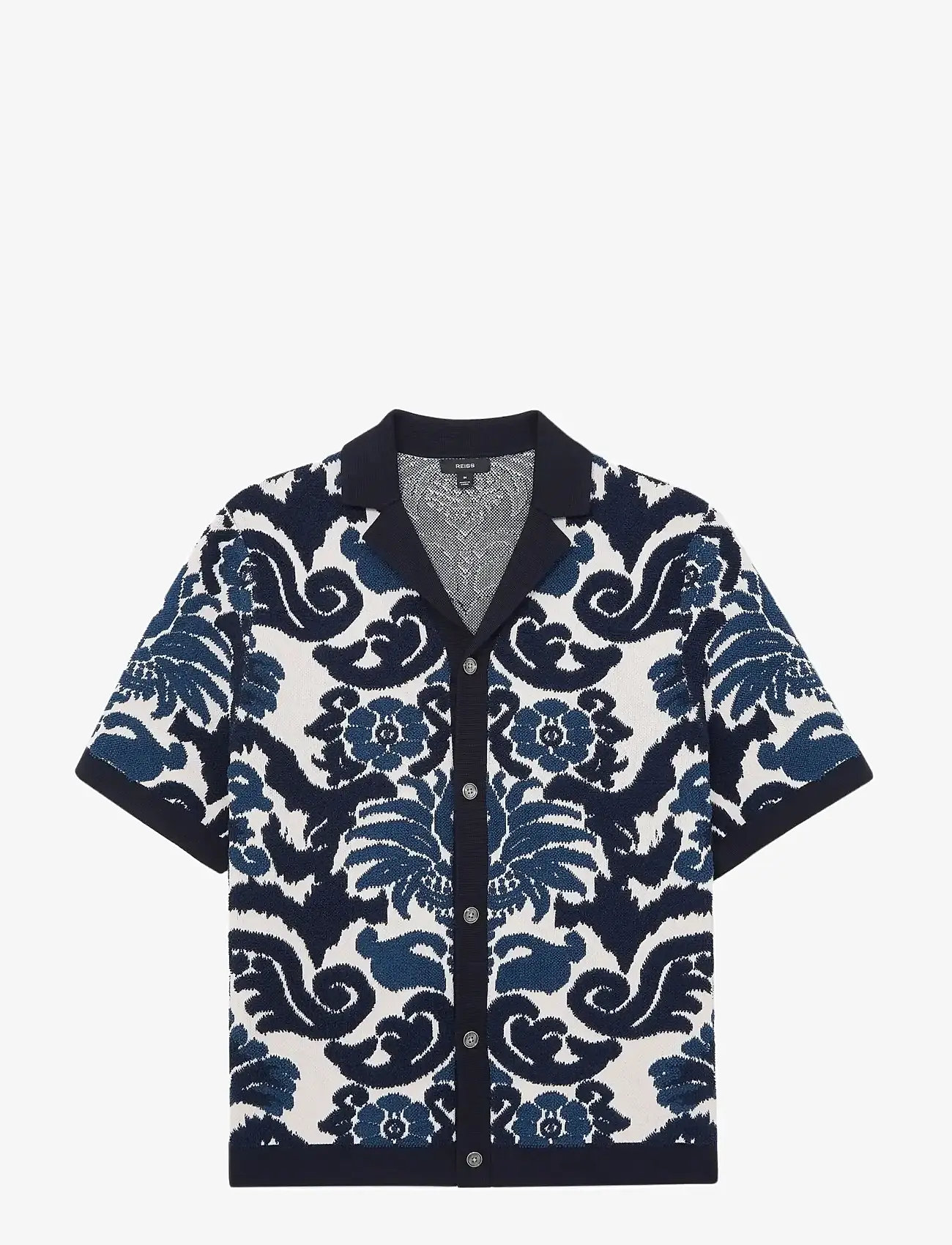 Reiss - ALBERT - stickade pikéer - navy blue/white - 1
