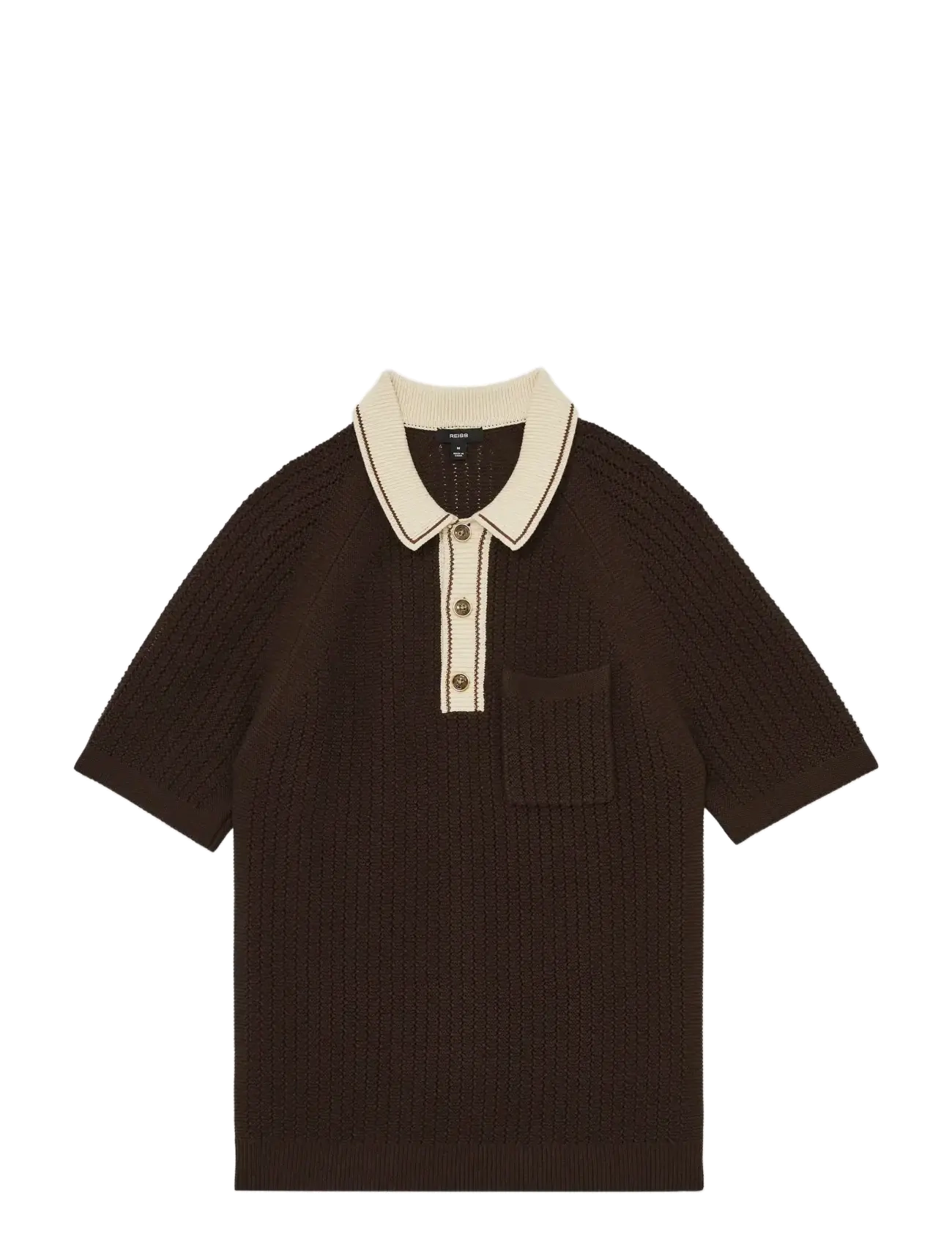 Reiss DONOVAN - Strickmode - DARK BROWN/STONE / brown