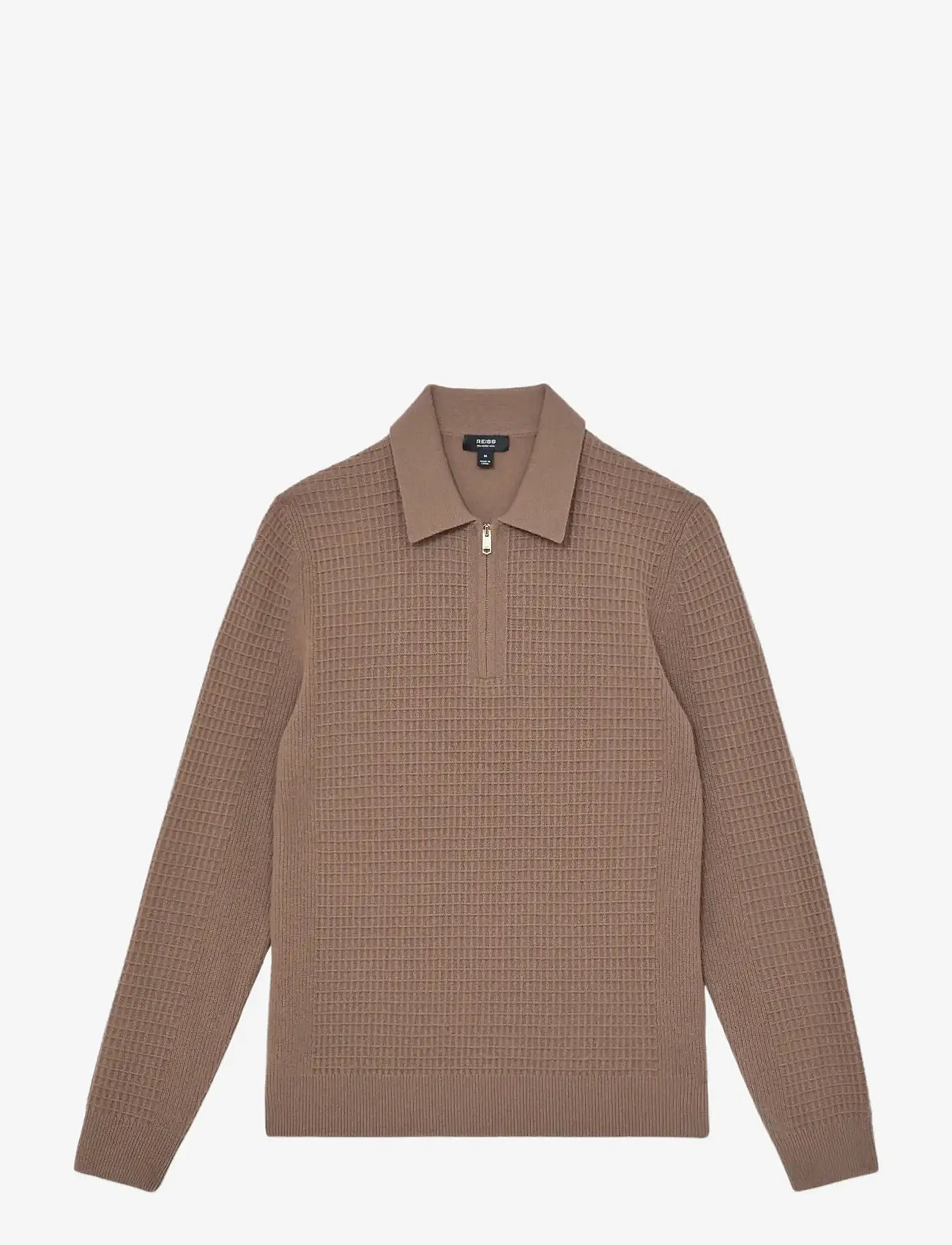 Reiss - HAMILTON - stickade pikéer - camel brown - 1