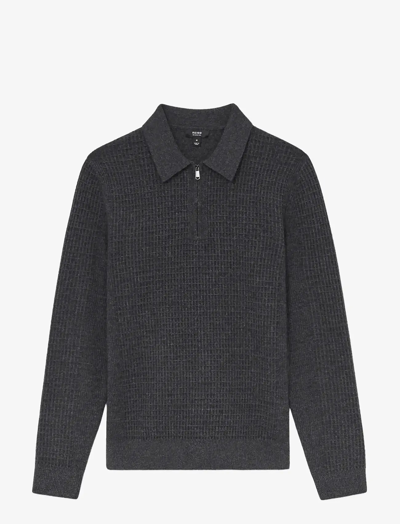 Reiss - HAMILTON - stickade pikéer - charcoal grey - 1