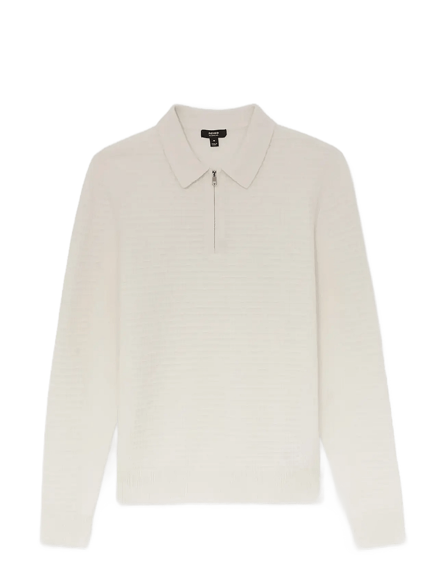 Reiss - HAMILTON - langärmelige gestrickte polohemden - off white - 1