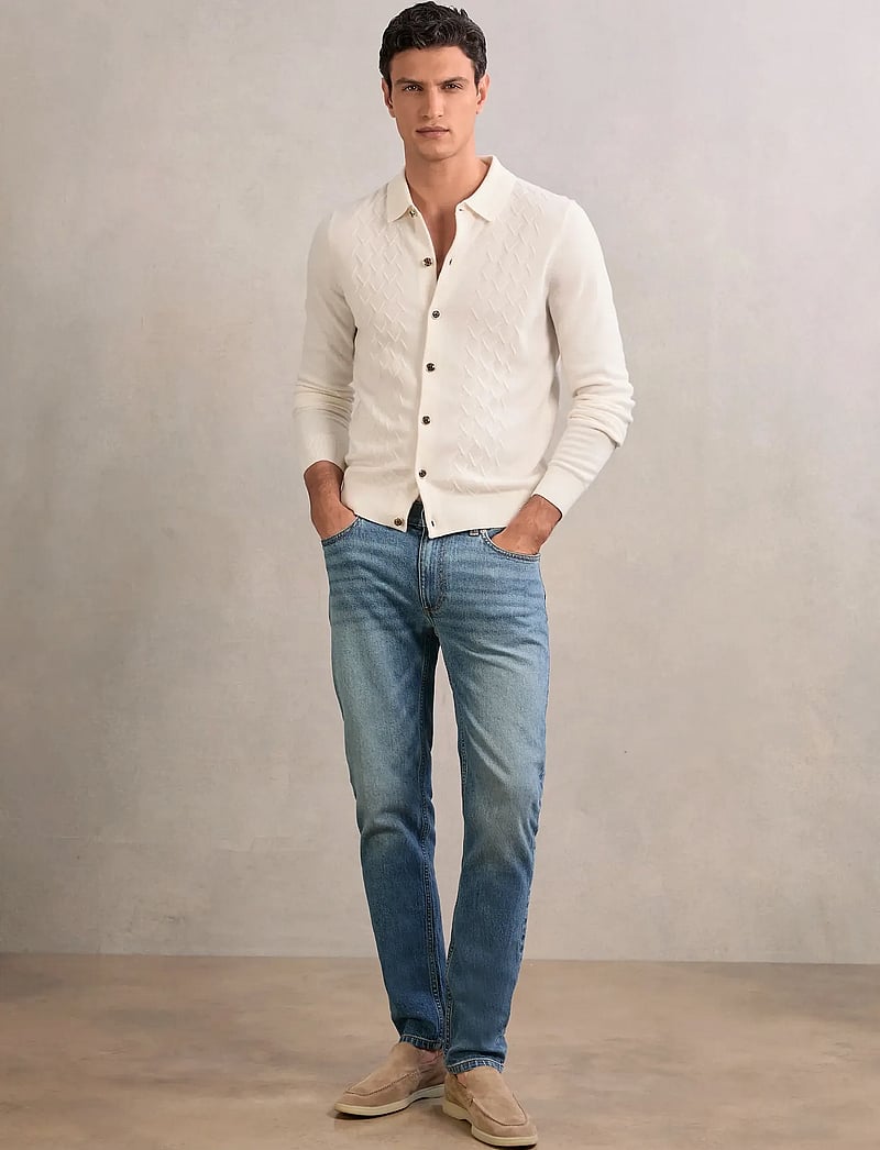 Reiss - GIDEON - gestrickte polohemden - off white - 3