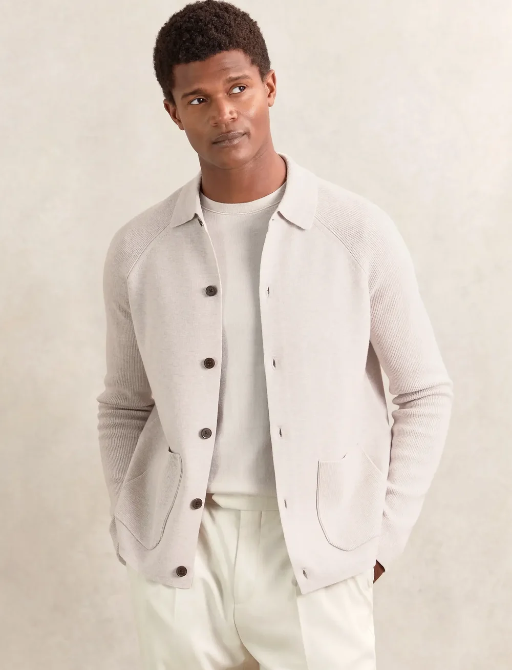 Reiss - FITZGERALD - kootud polosärgid - oatmeal brown - 0