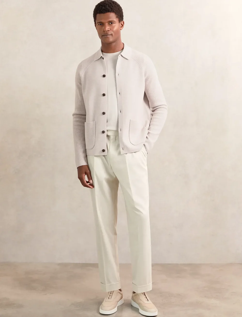 Reiss - FITZGERALD - kootud polosärgid - oatmeal brown - 3