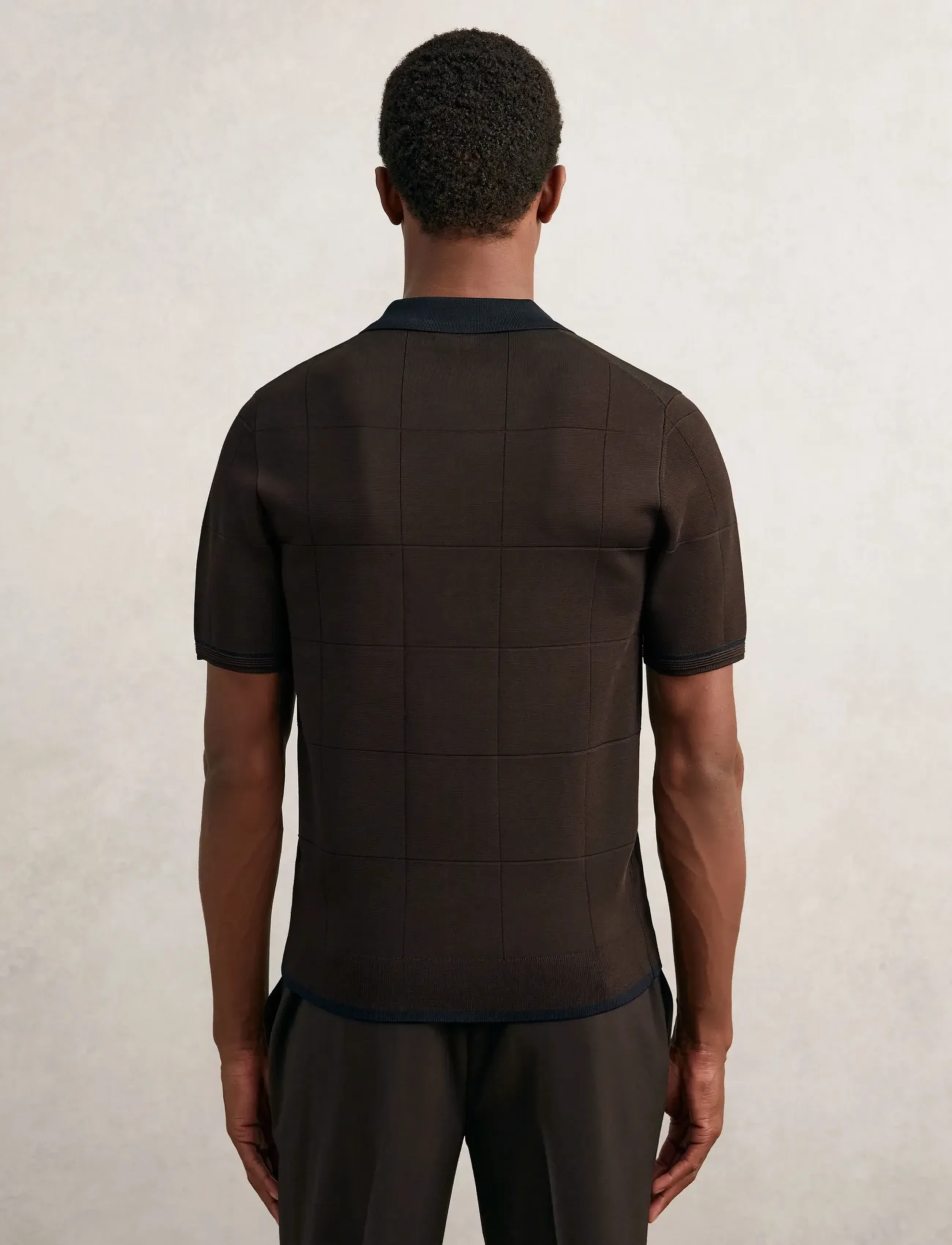 Reiss - BAXTER - stickat - chocolate brown/navy blue - 2