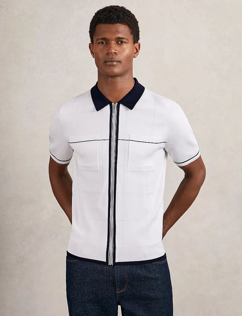 Reiss - BAXTER - polos en tricot - white/navy/blue - 0