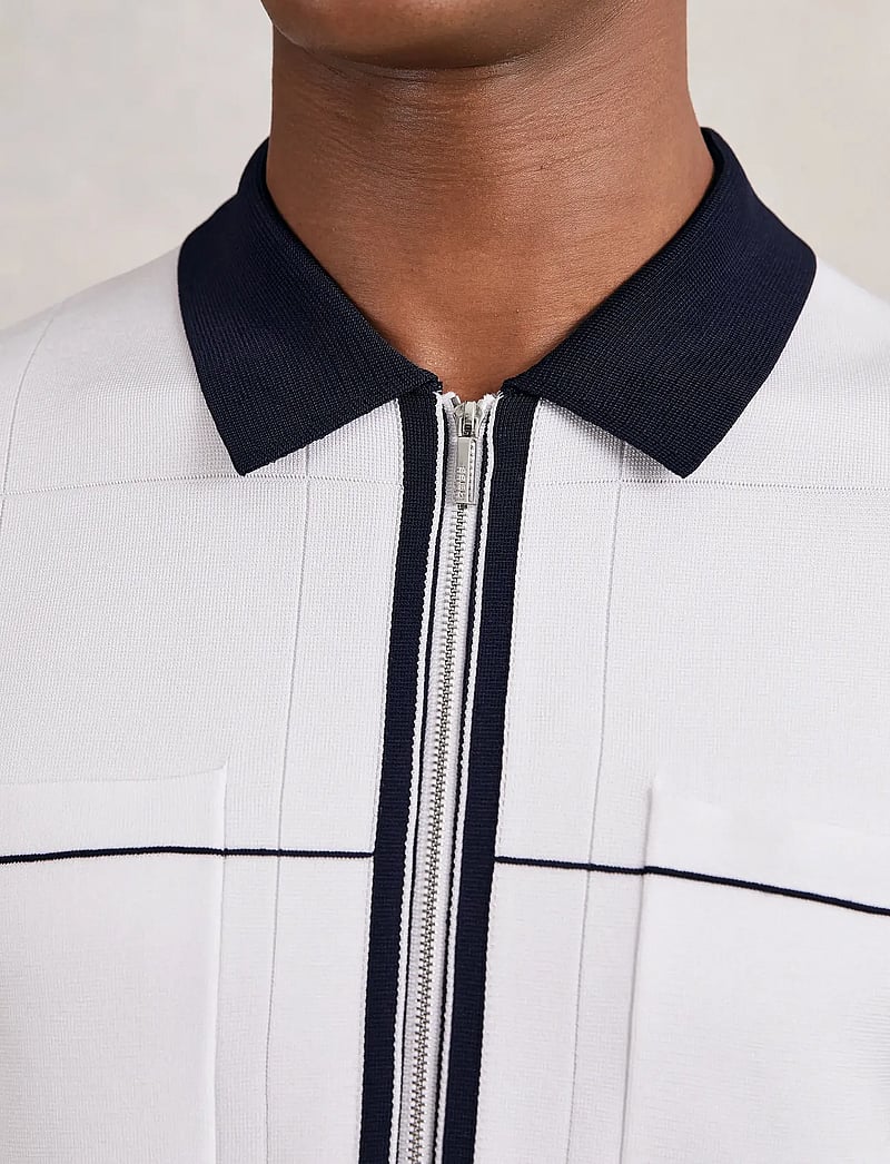 Reiss - BAXTER - polos en tricot - white/navy/blue - 3