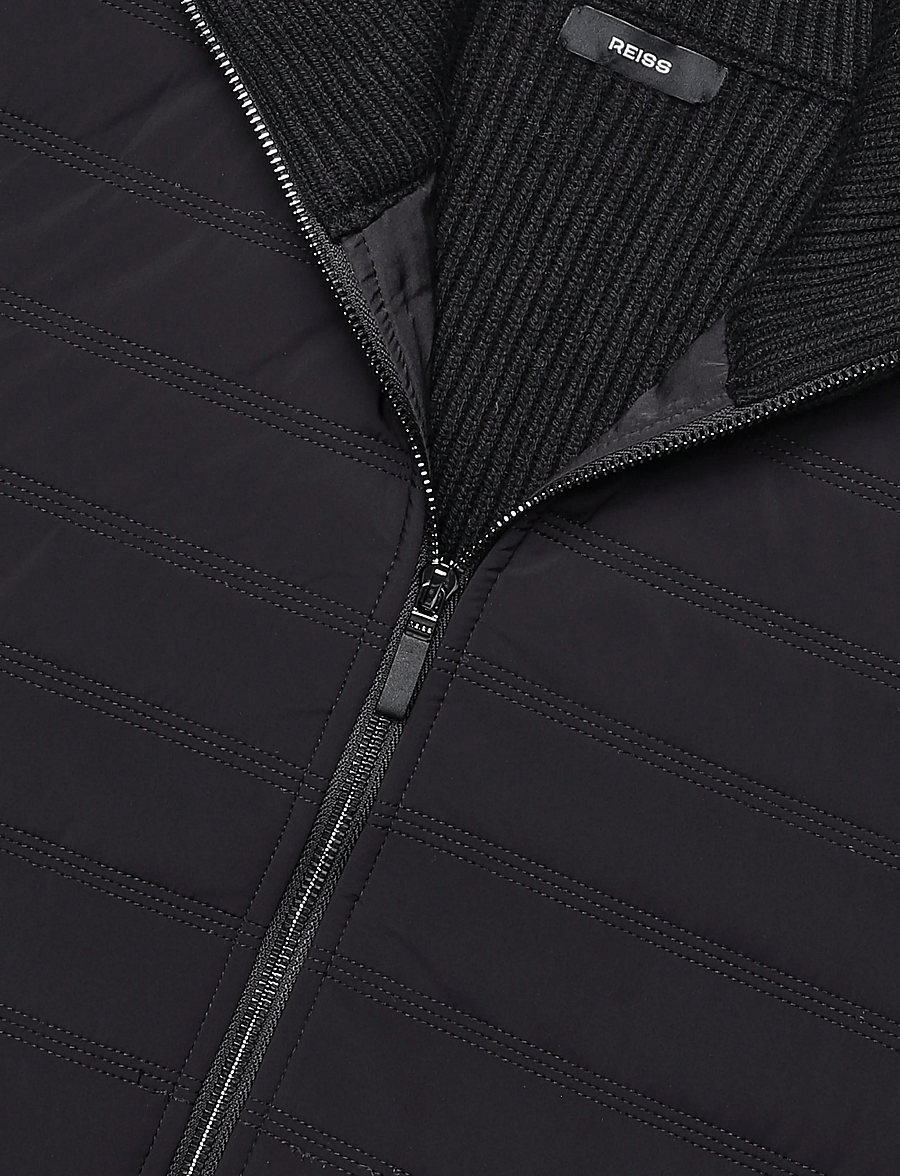 Reiss - TOWNSEND - fullzip strik - black - 2