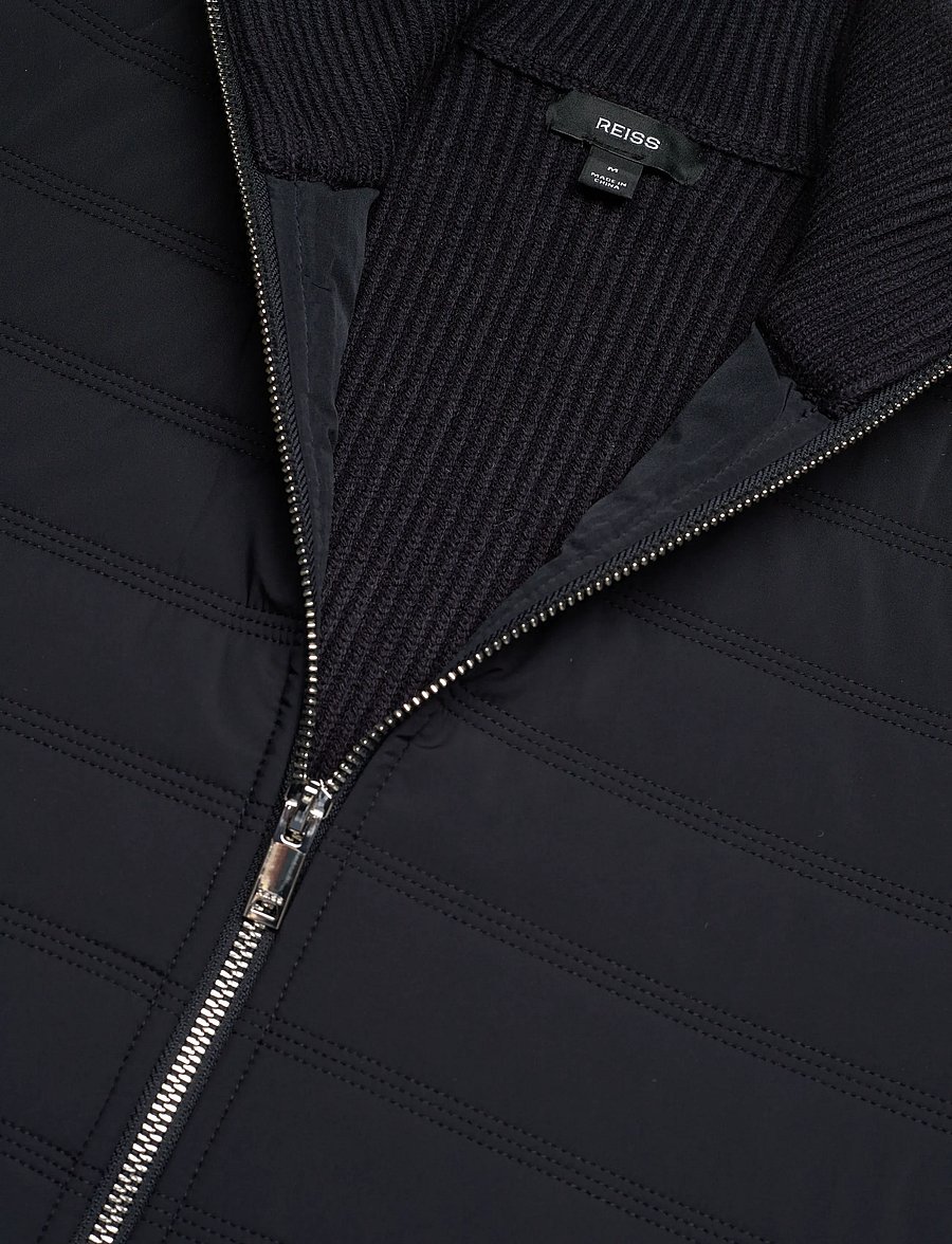 Reiss - TOWNSEND - pullover mit durchgehendem reißverschluss - navy - 2