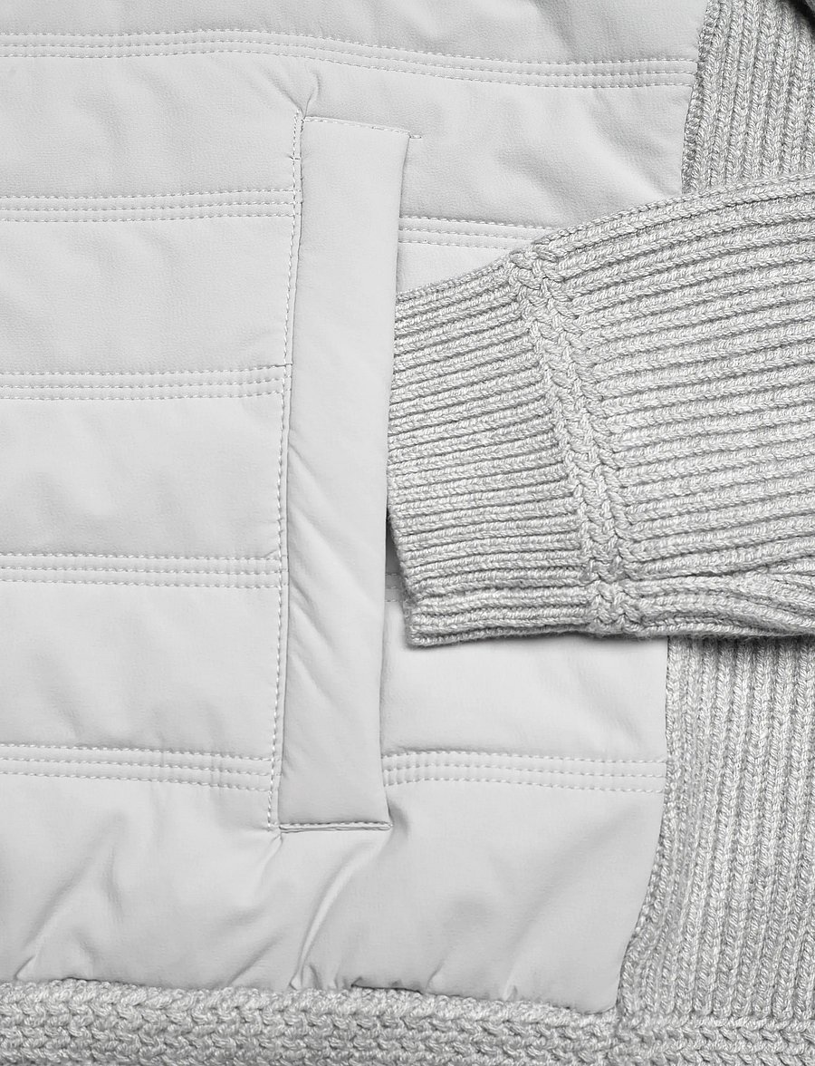 Reiss - TOWNSEND - pullover mit durchgehendem reißverschluss - soft grey - 3