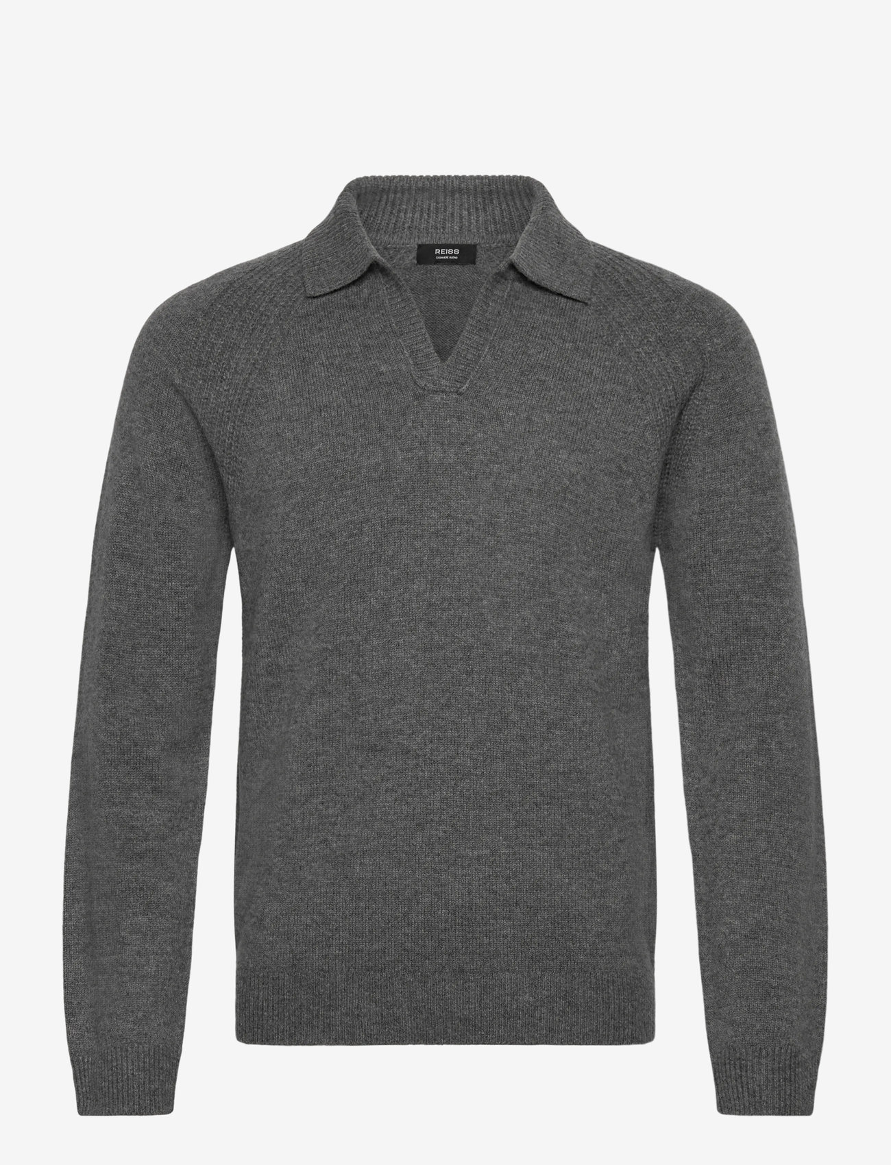 Reiss - BANBURY - stickade pikéer - mid grey melange - 1