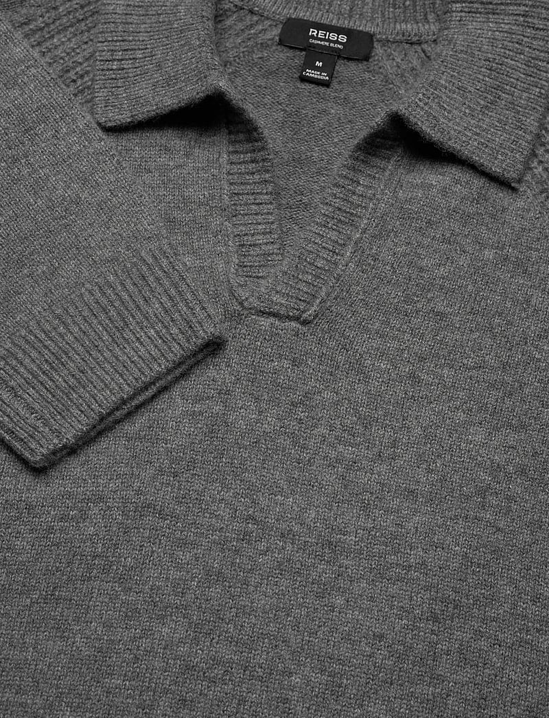 Reiss - BANBURY - gestrickte polohemden - mid grey melange - 5