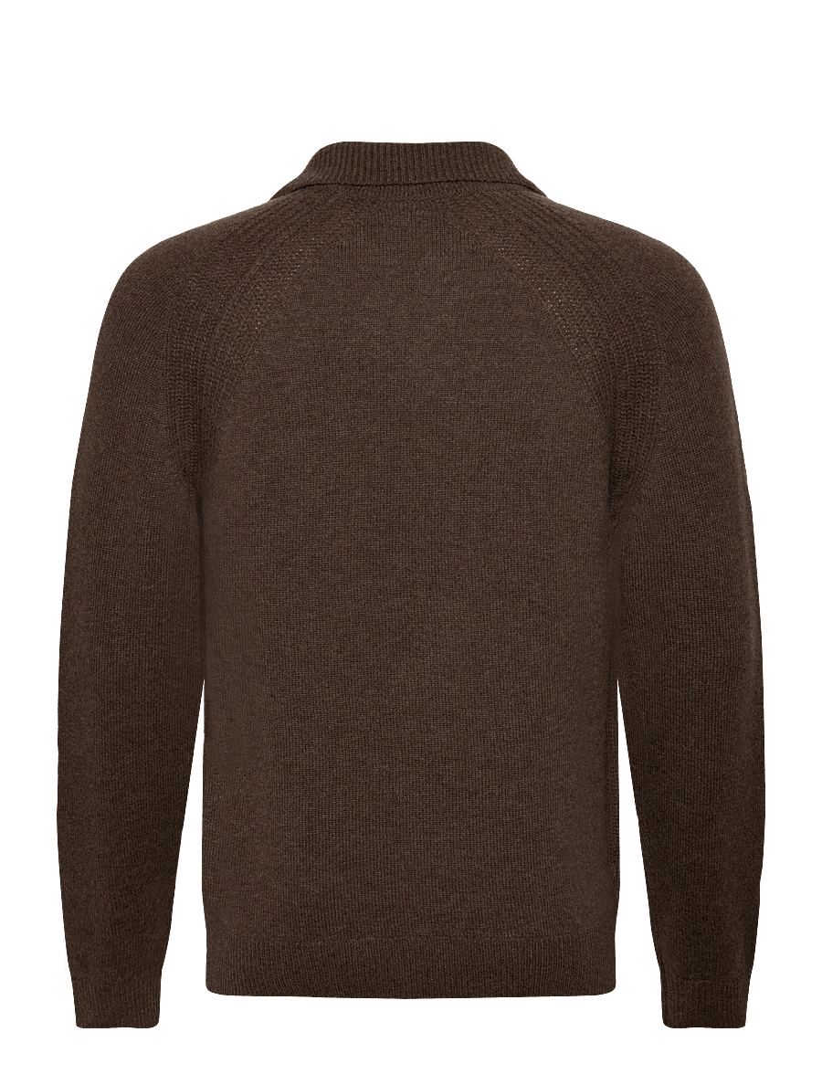 Reiss - BANBURY - langärmelige strick-polohemden - pecan brown - 2