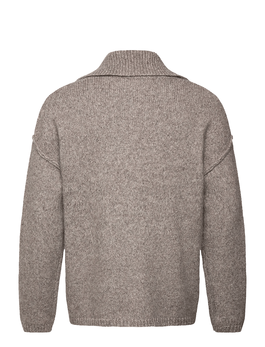 Reiss - VATALI - v-ausschnitt - taupe brown melange - 1