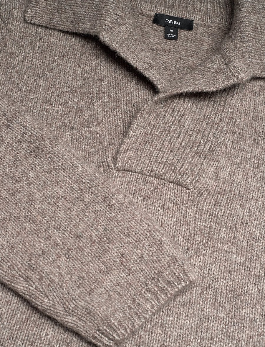 Reiss - VATALI - v-ausschnitt - taupe brown melange - 2