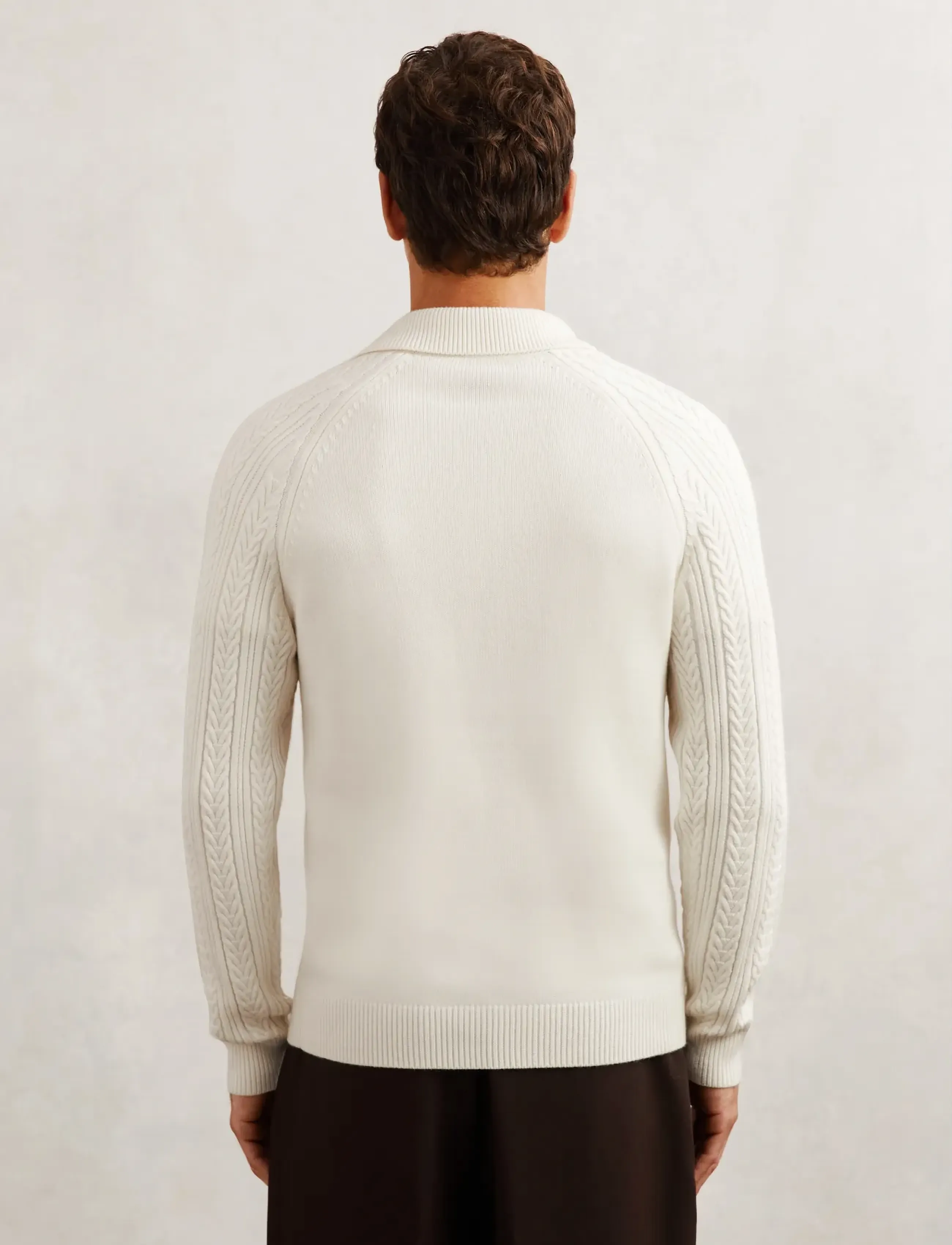 Reiss - EVESHAM - gestrickte polohemden - winter white - 2