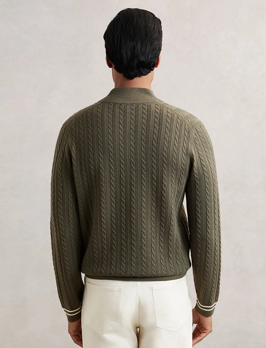 Reiss - TUSCANO - džemperiai su pusiniu užtrauktuku - khaki green - 3