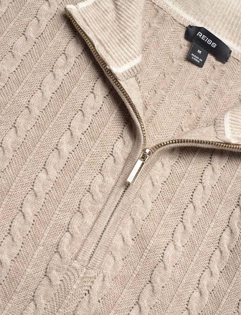 Reiss - TUSCANO - tõmblukk-kaelusega dressipluusid - oatmeal brown - 5