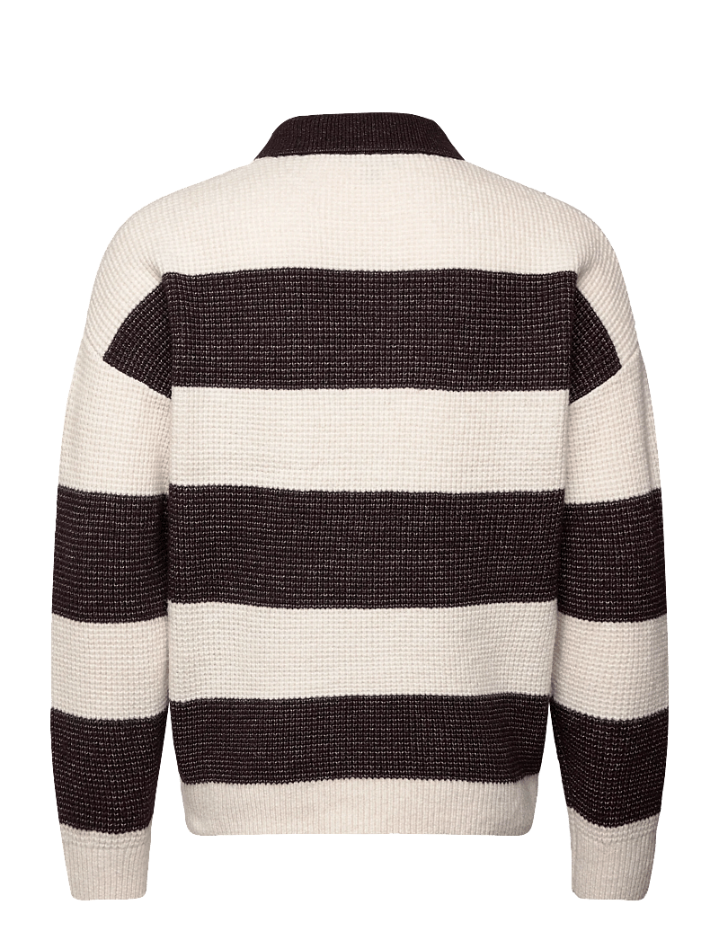 Reiss - HORICE - polostrik - chocolate brown/off white - 1