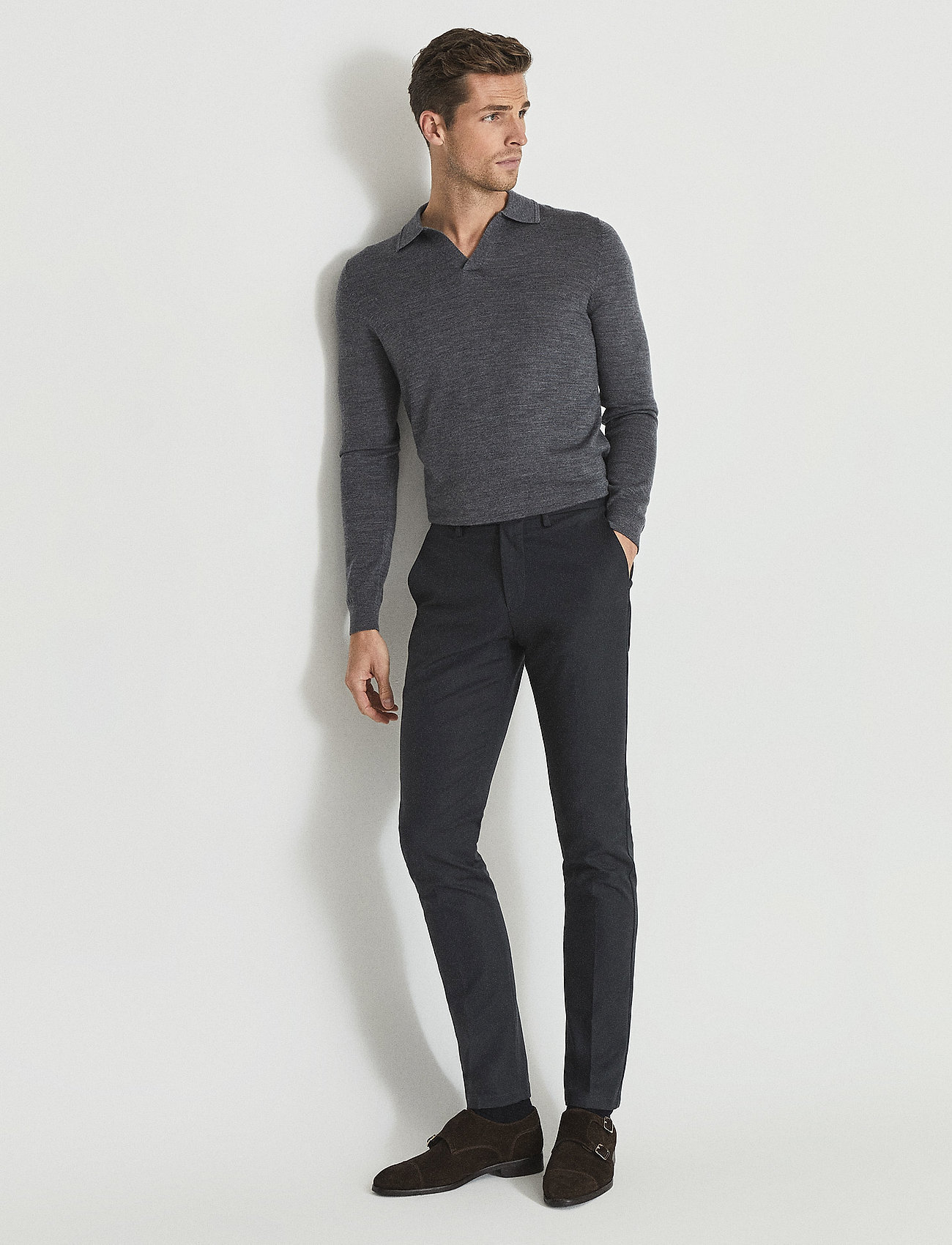 Reiss - MILBURN - mid grey melange - 4