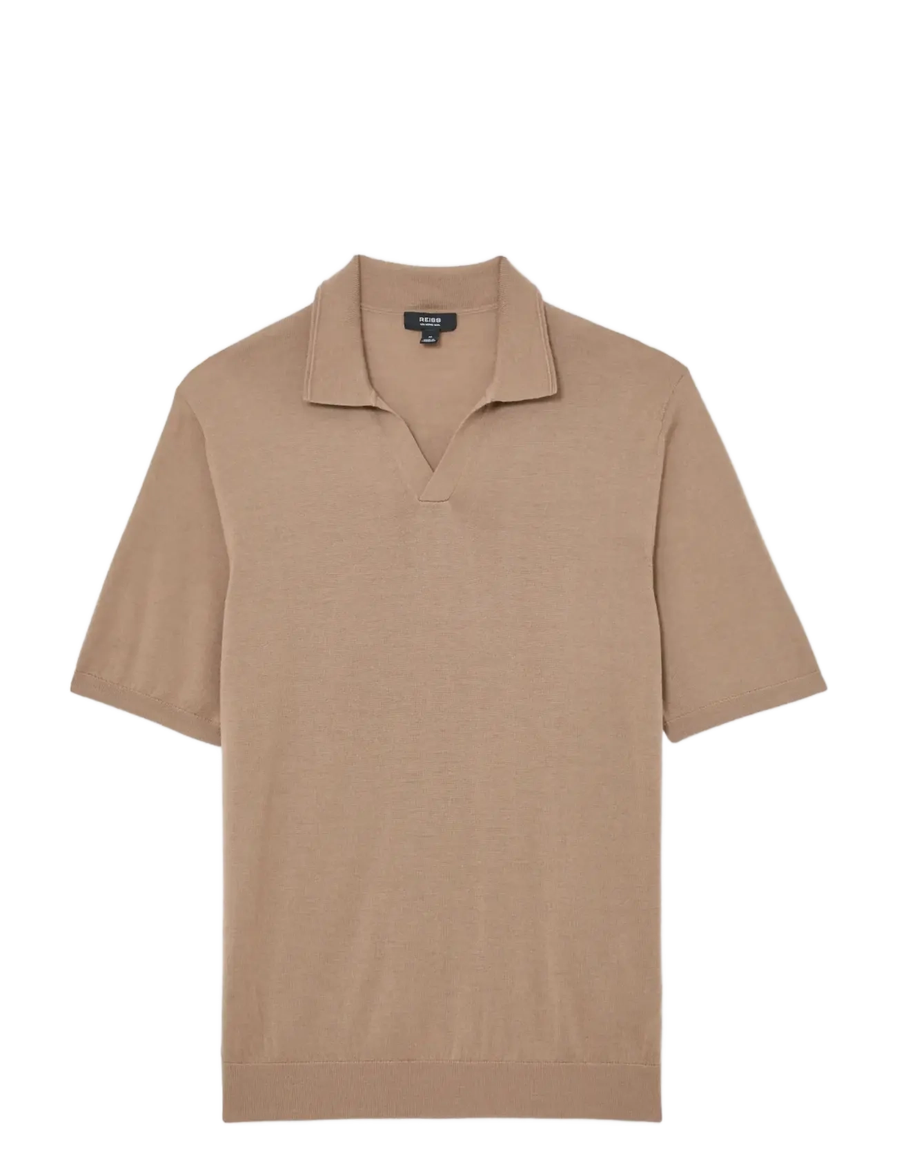 Reiss DUCHIE - Kurzärmelige gestrickte Polohemden - CAMEL BROWN / brown
