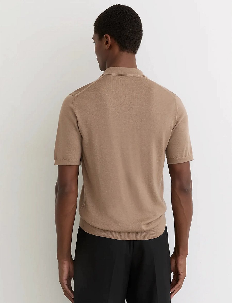 Reiss - DUCHIE - stickade pikéer - camel brown - 3