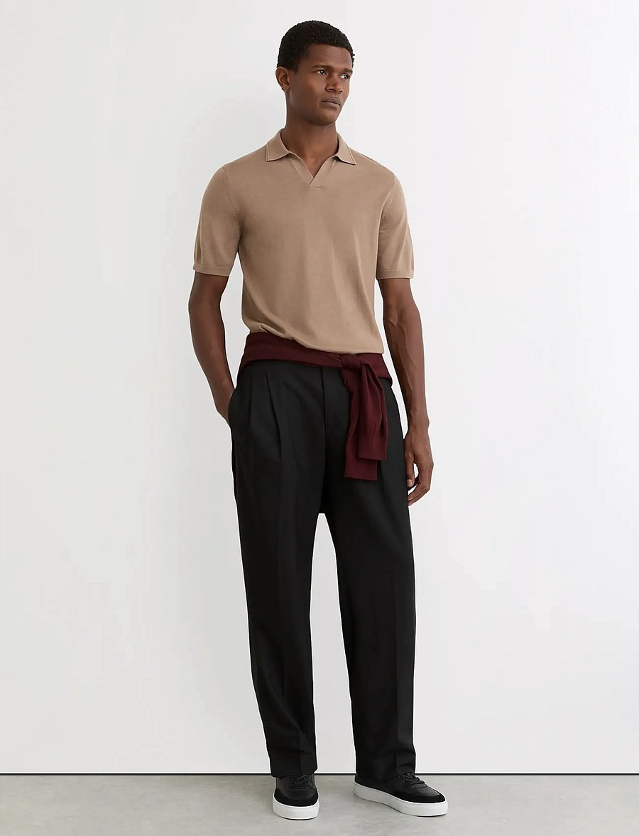 Reiss - DUCHIE - stickade pikéer - camel brown - 4