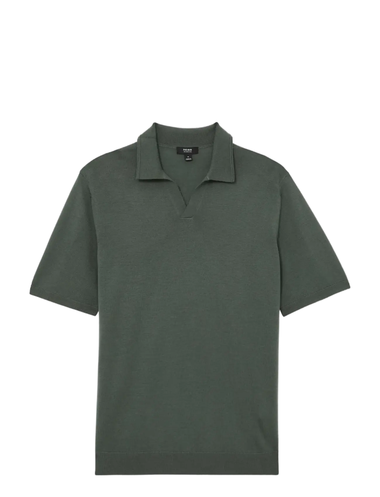 Reiss DUCHIE - Kurzärmelige gestrickte Polohemden - KALE GREEN / khaki/green