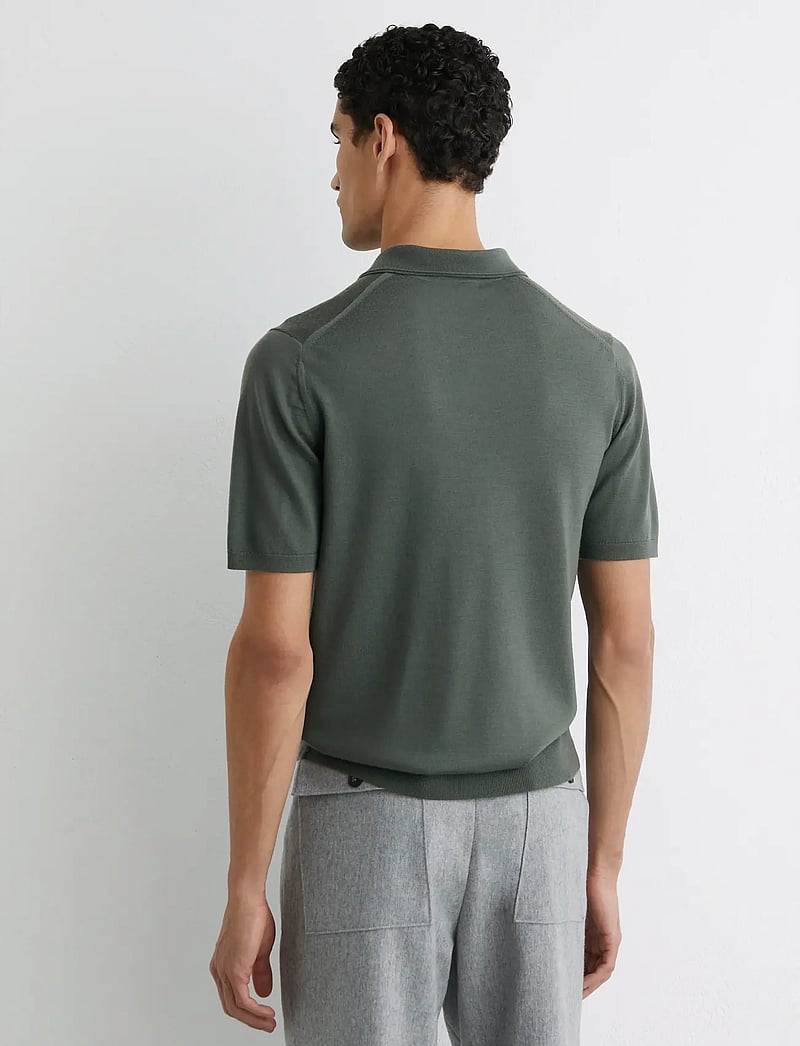 Reiss - DUCHIE - gestrickte polohemden - kale green - 2