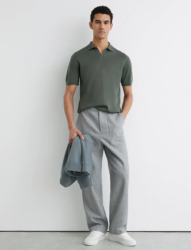 Reiss - DUCHIE - gestrickte polohemden - kale green - 3