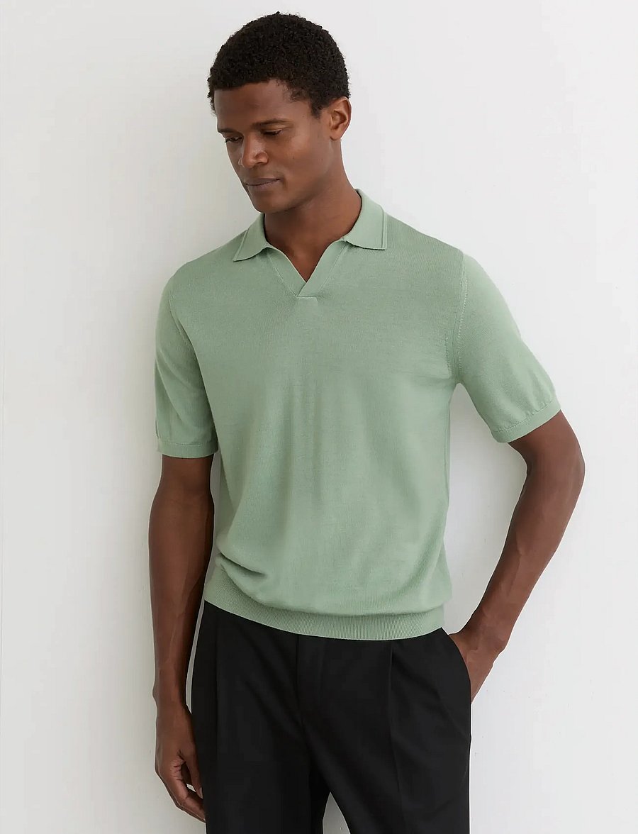 Reiss - DUCHIE - knitted polos - light sage green - 0