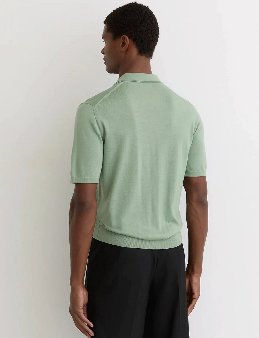 Reiss - DUCHIE - knitted polos - light sage green - 2