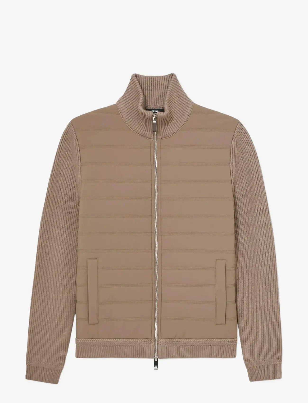 Reiss - TOWNSEND - fullzip strik - taupe brown - 1