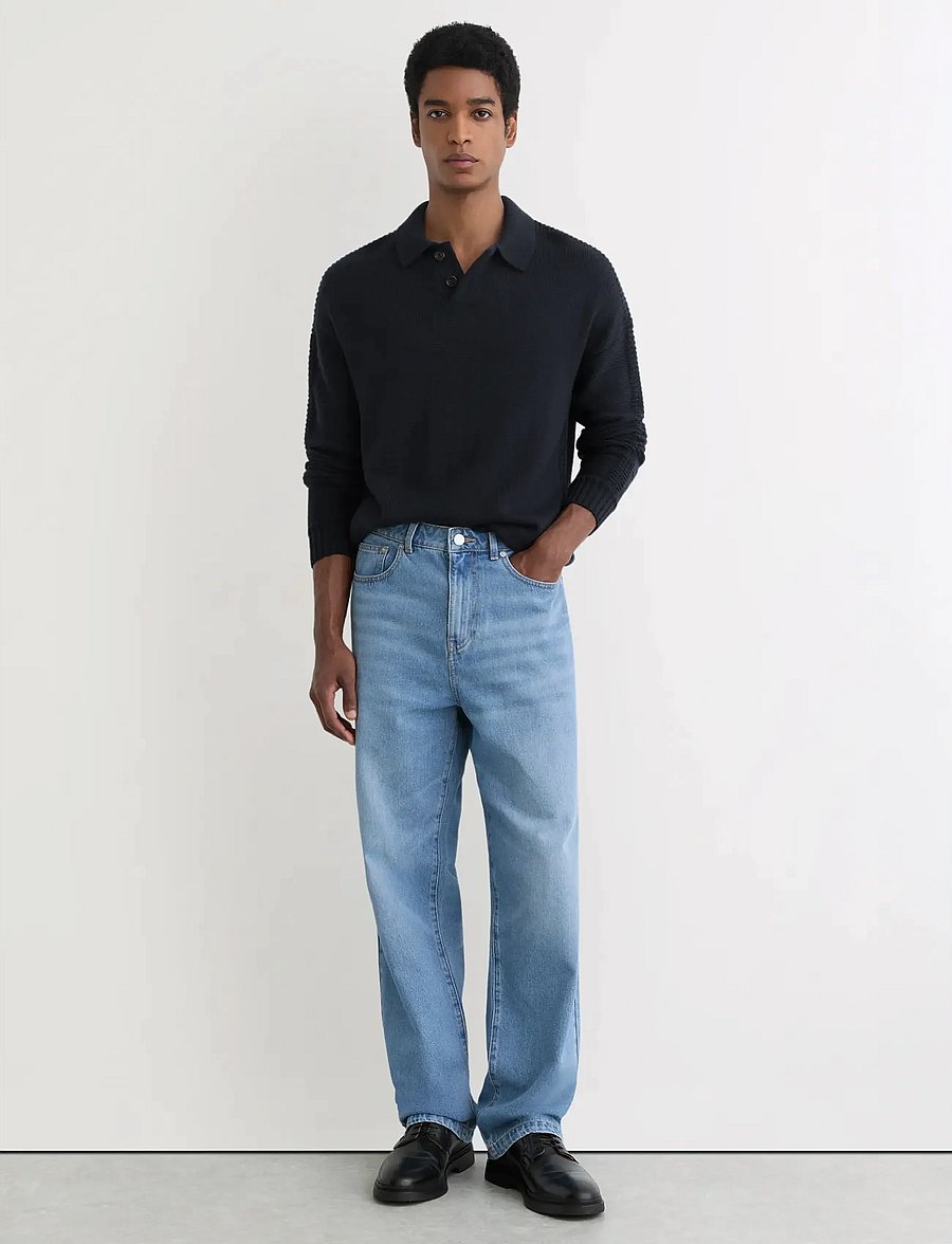 Reiss - ELM - polos en tricot à manches longues - navy - 3