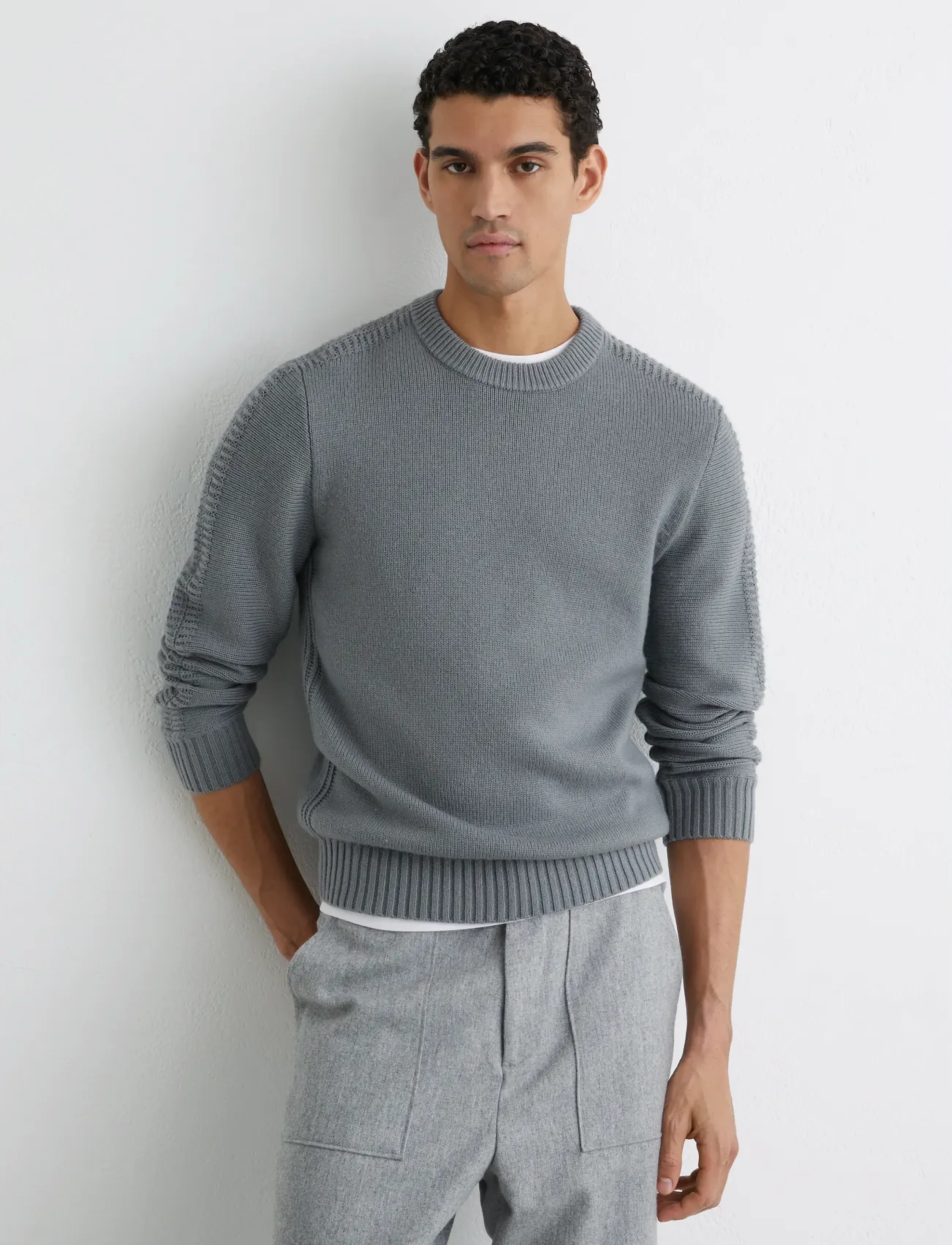 Reiss Beech, M, Knitwear, Khakigrün - Round Necks, Männerswear