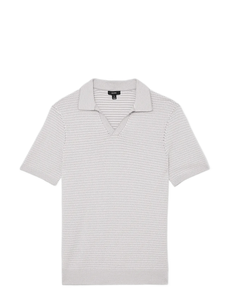Reiss - REDBURY - dzianinowe bluzki polo - soft grey - 1
