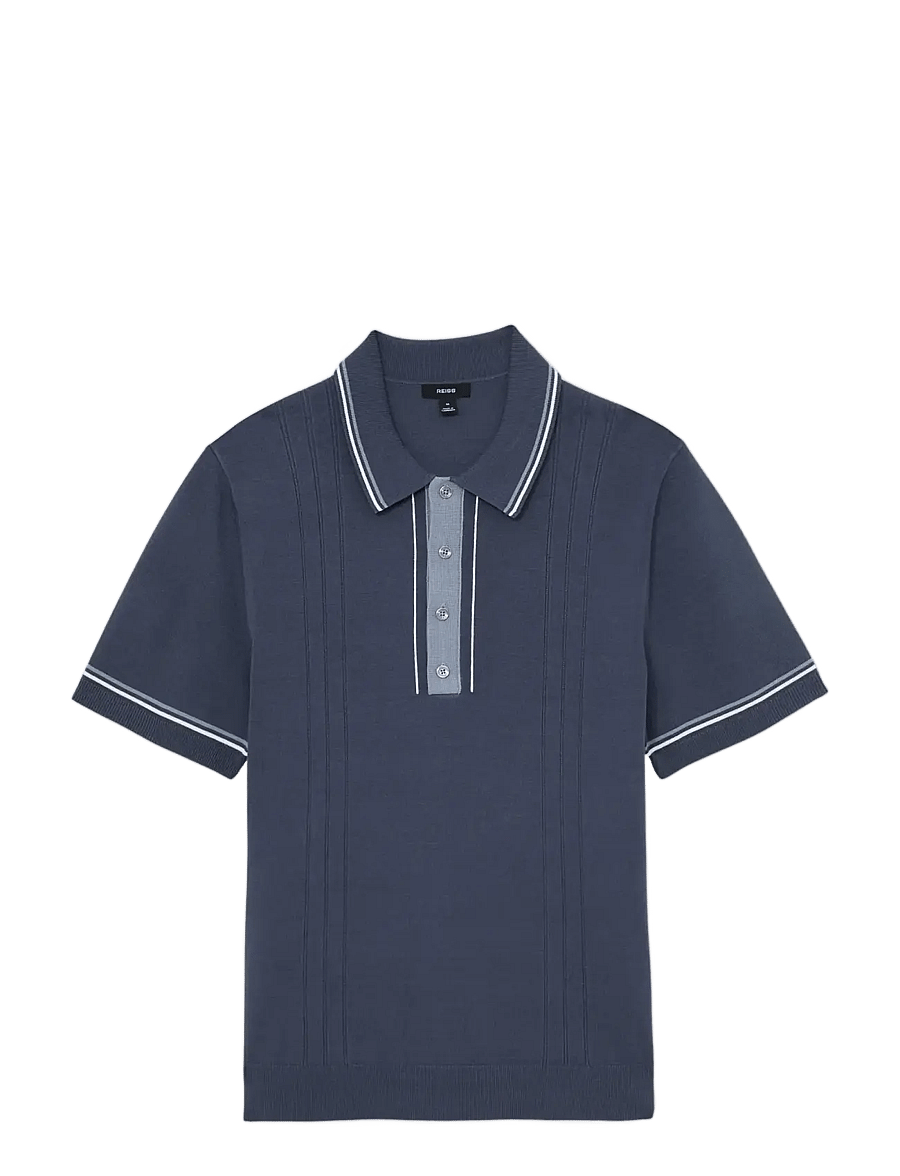 Reiss - ROTHWELL - langärmlige strick-polohemden - navy - 1