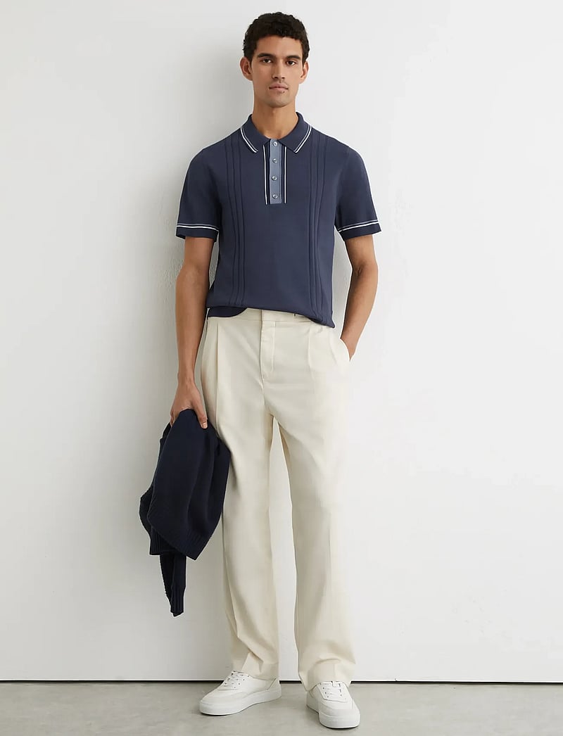 Reiss - ROTHWELL - gestrickte polohemden - navy - 3