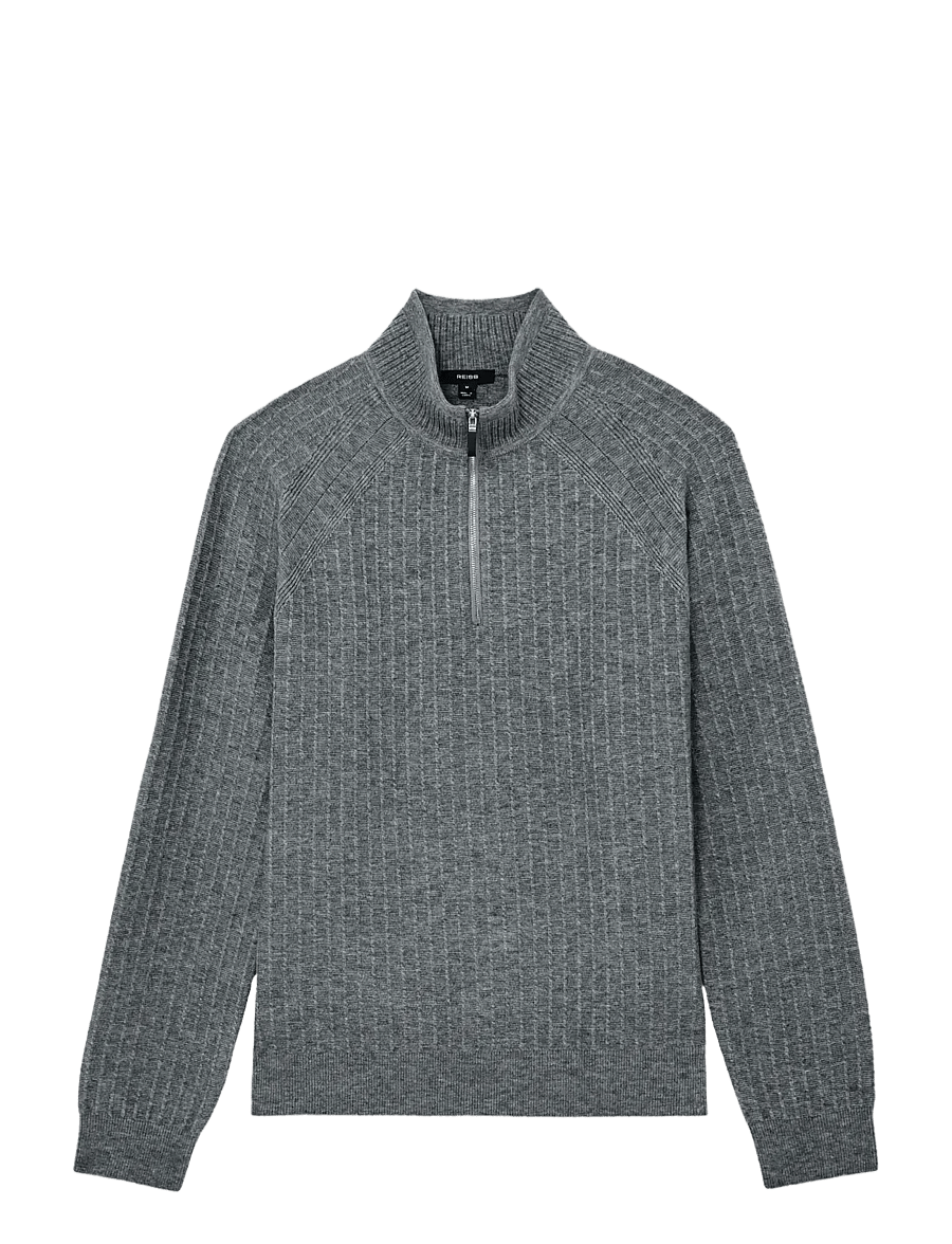 Reiss - ALDERSHOT - half zip - grey melange - 1