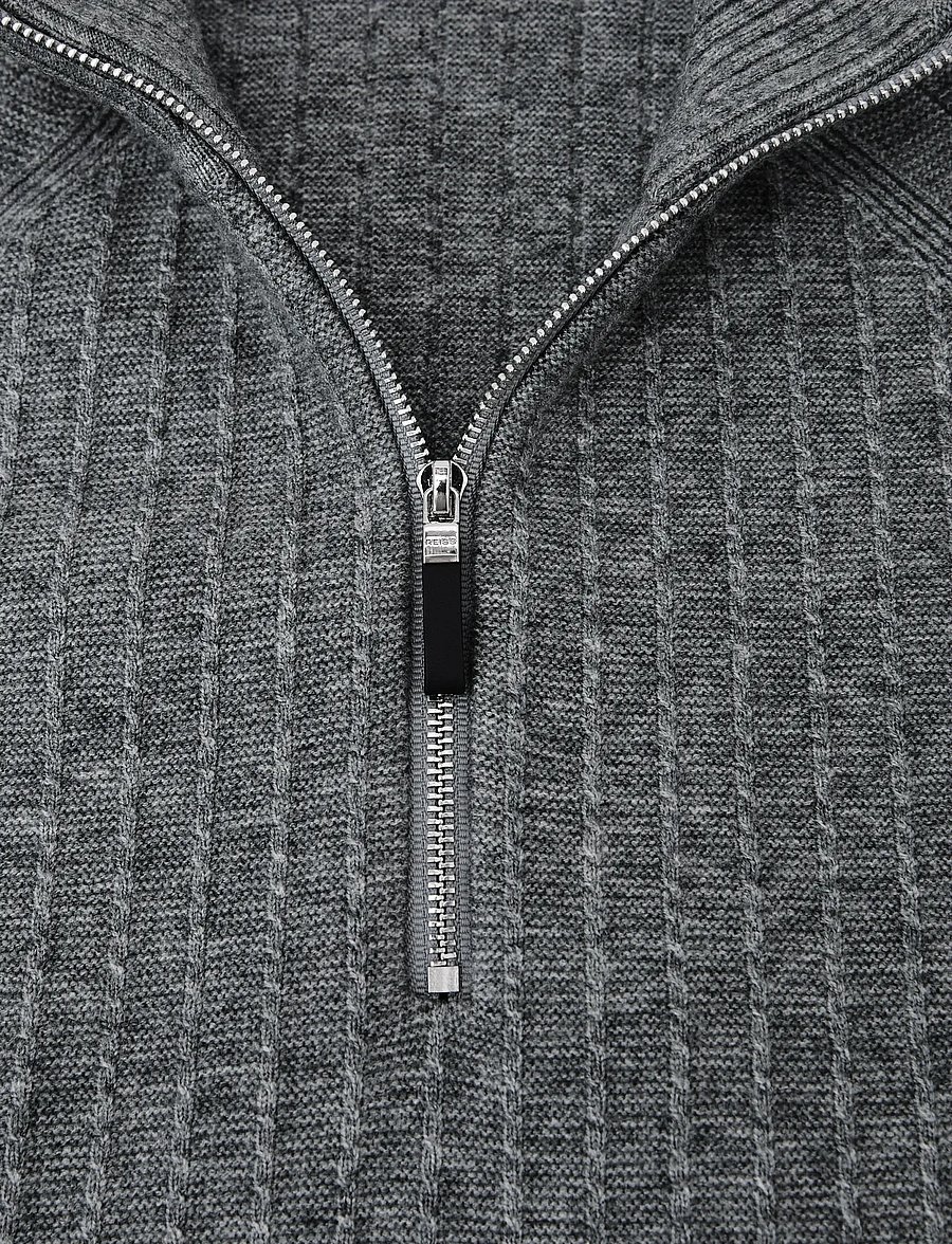 Reiss - ALDERSHOT - half zip - grey melange - 3
