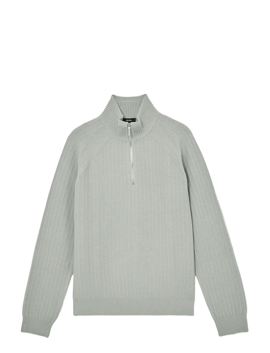 Reiss - ALDERSHOT - half zip - sage green - 1