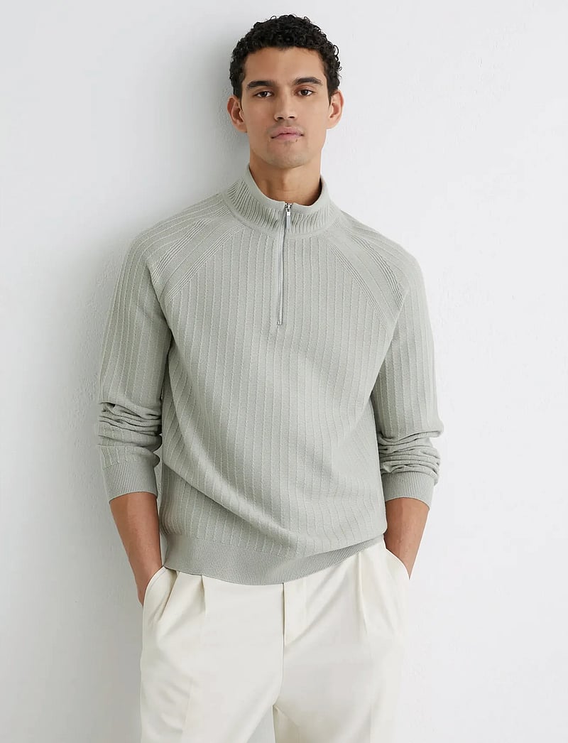 Reiss - ALDERSHOT - half zip-tröjor - sage green - 0