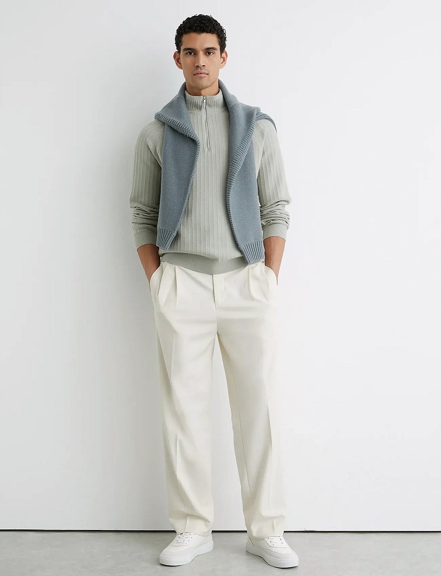 Reiss - ALDERSHOT - half zip - sage green - 3