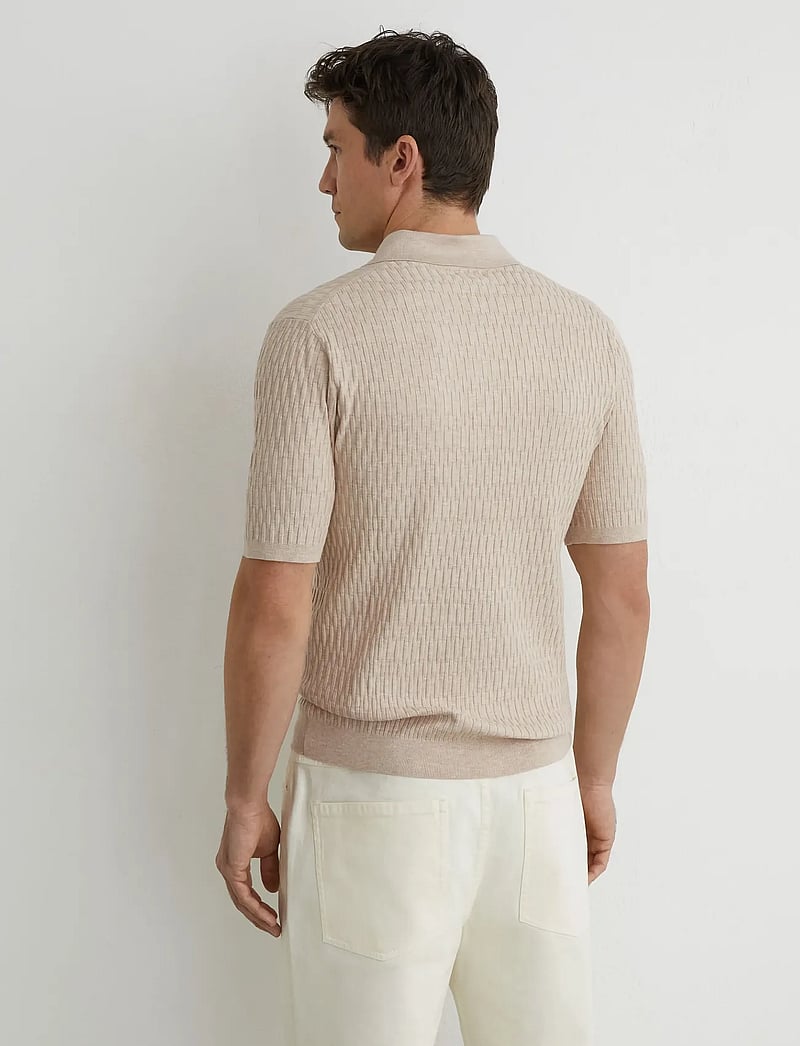 Reiss - ERA - kortærmede poloer - oatmeal brown - 2