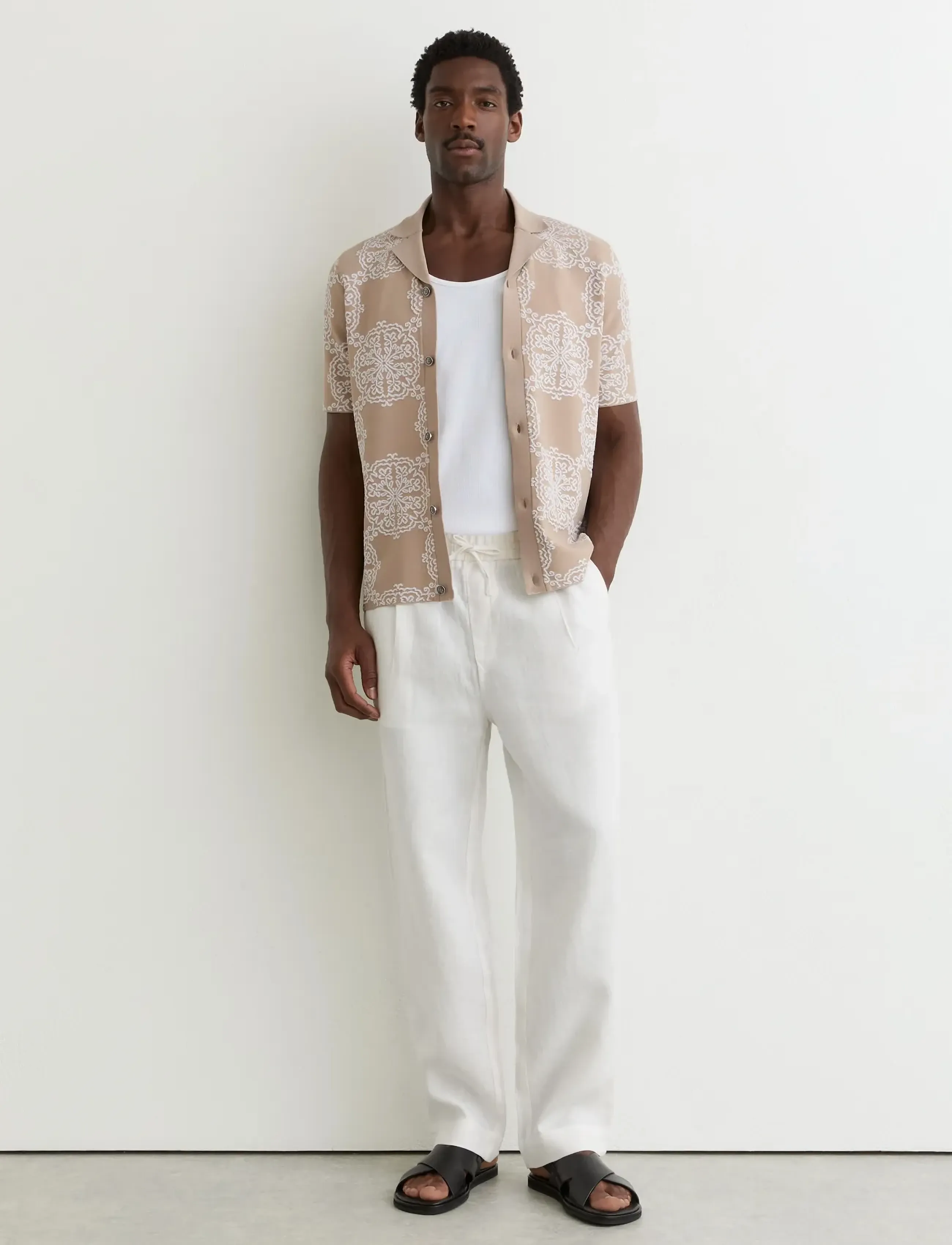 Reiss - GABRIEL - kortærmede skjorter - champagne/white - 3